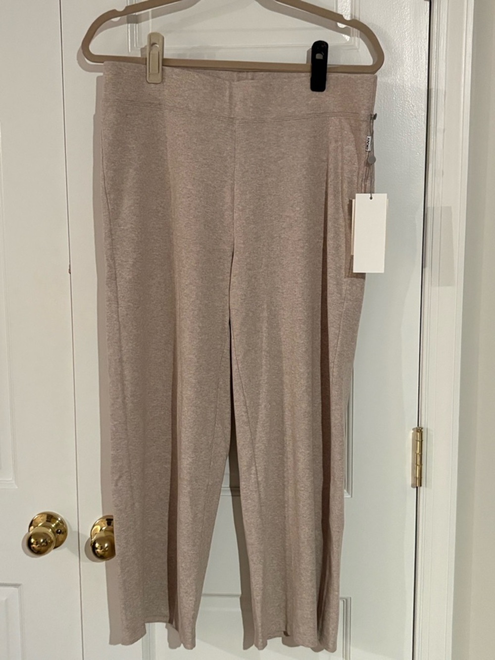 DKNY tan ribbed Lounge pant